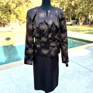 NWT!! Gorgeous Isabella 2 piece Suit set in Dark Brown with Lots of SPARKLE!